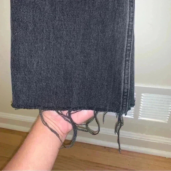 Abercrombie and Fitch 70s Ultra High Rise Vintage Flare Jeans Raw Hem Sz 8/29 L - Picture 4 of 11